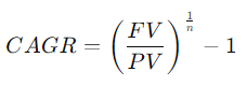 formula to calculate CAGR